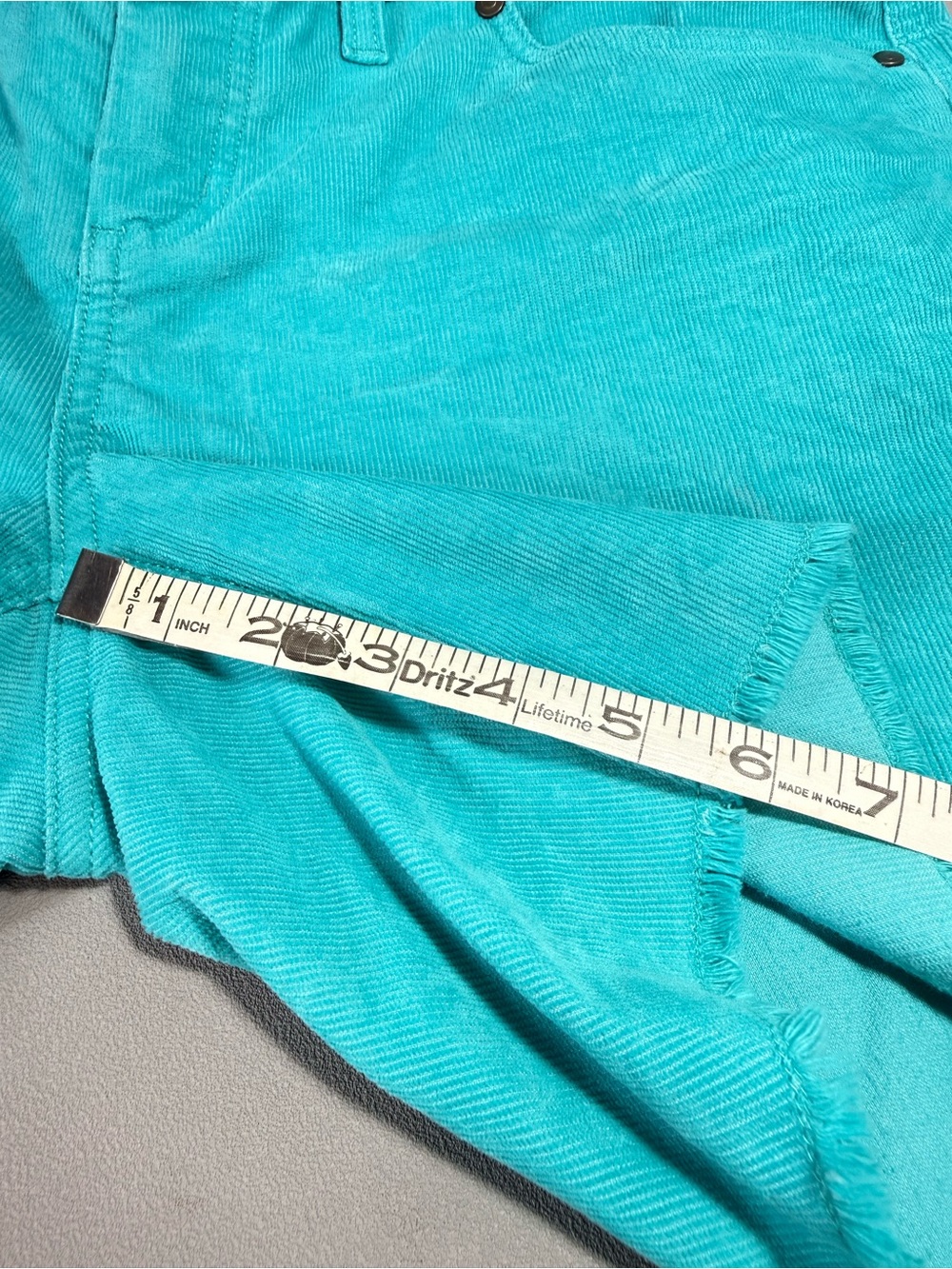 CARVE DESIGN Bright Turquoise Cotton Blend Corduroy Shorts - Picture 12 of 12